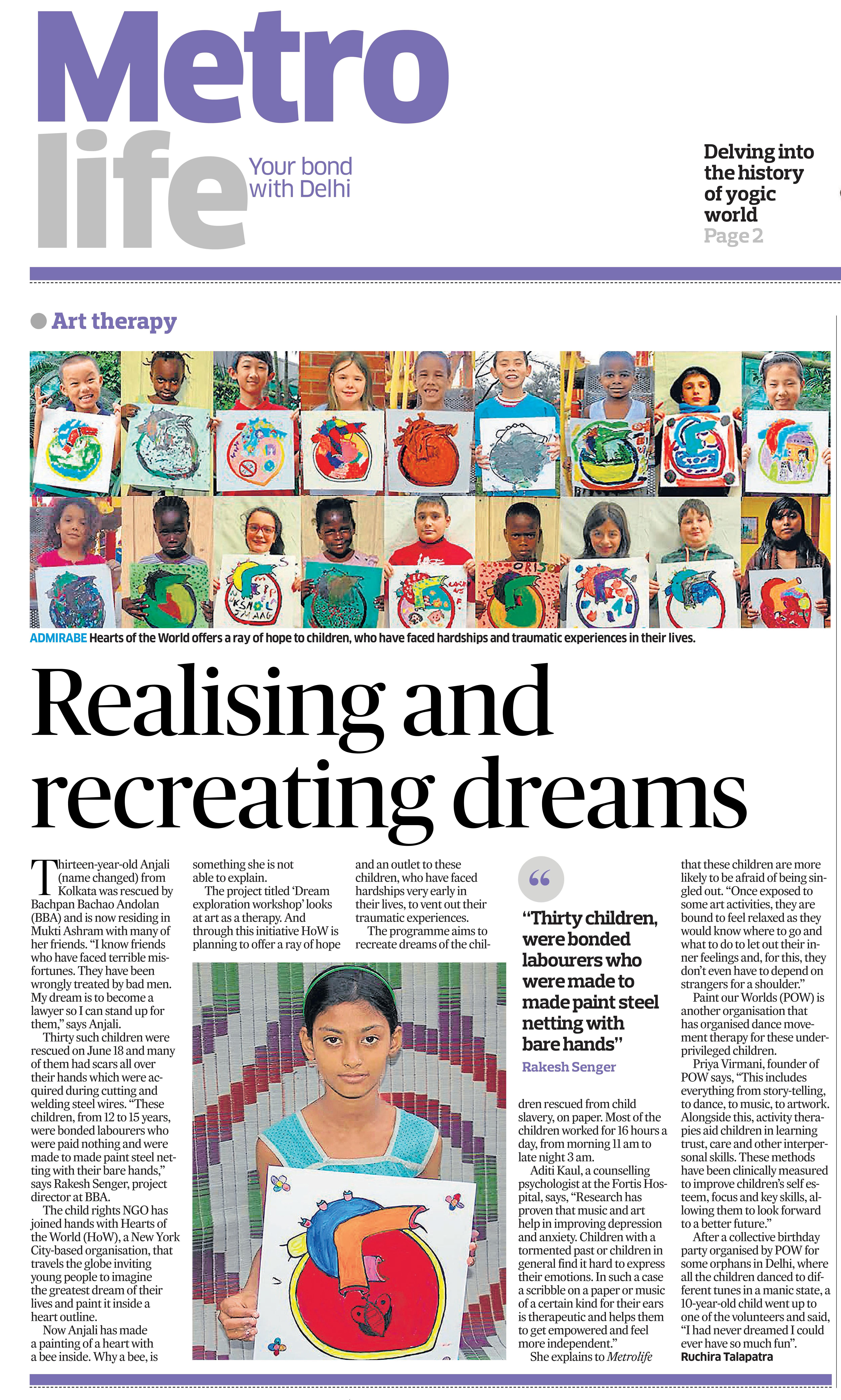 Deccan Herald, Paint Our World 25th June 2015, Page 1